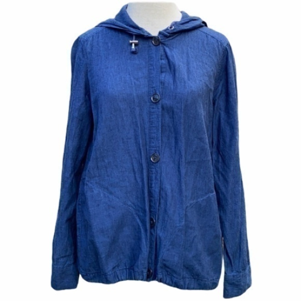 Liz Claiborne blue button down light jacket,small